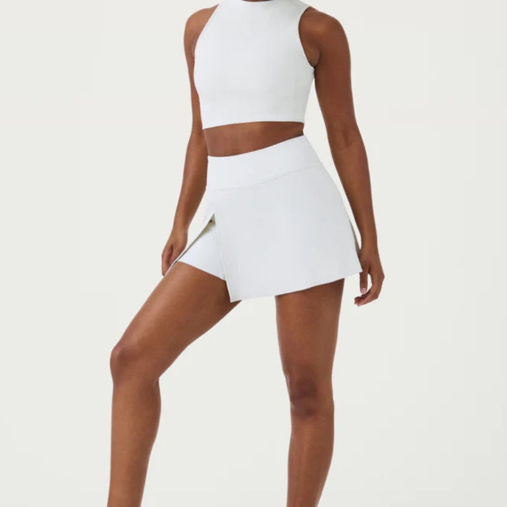 SPANX rib front slit skort
